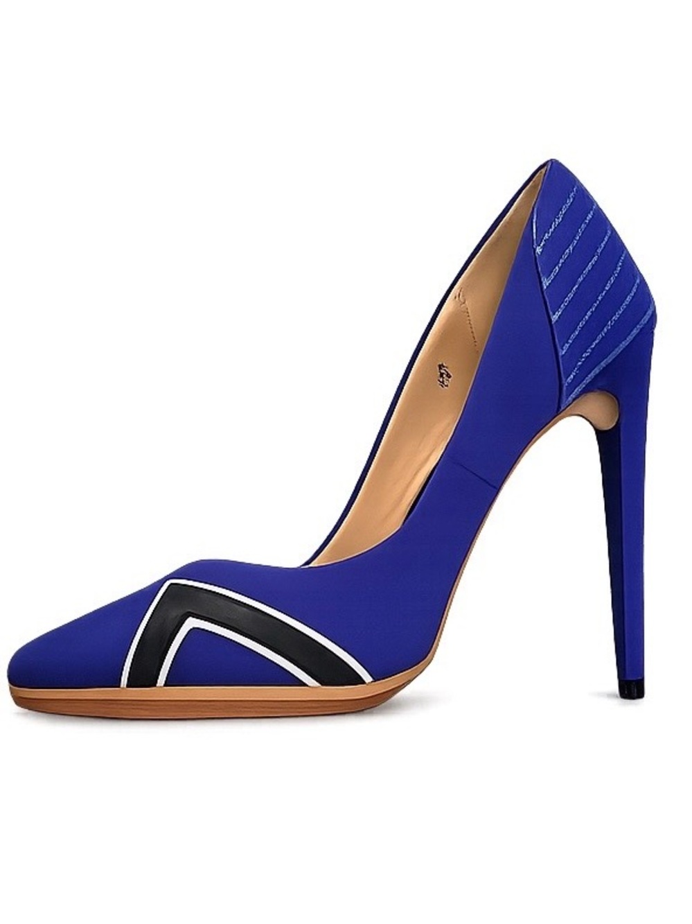 NWOB GX Gwen Stefani Blue, White and Black 5” Heels Sz 9